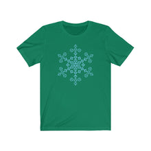Load image into Gallery viewer, Snowflake Blue Polyhedral Dice - DND T-Shirt