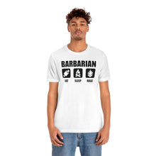 Load image into Gallery viewer, BARBARIAN Eat Sleep Rage - DND T-Shirt