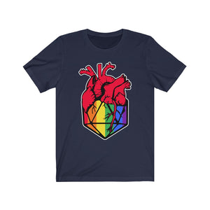 D20 Heart Rainbow - DND T-Shirt