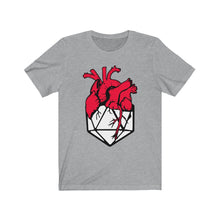Load image into Gallery viewer, D20 Heart R/B - DND T-Shirt