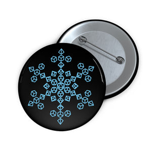 Dice Snowflake - Pin Button