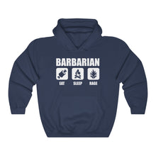 Load image into Gallery viewer, BARBARIAN Eat Sleep Rage - Hooded Sweatshirt
