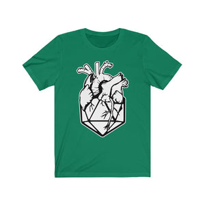 D20 Heart B/W - DND T-Shirt