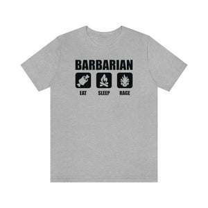 BARBARIAN Eat Sleep Rage - DND T-Shirt