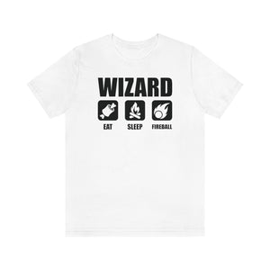 WIZARD Eat Sleep Fireball - DND T-Shirt