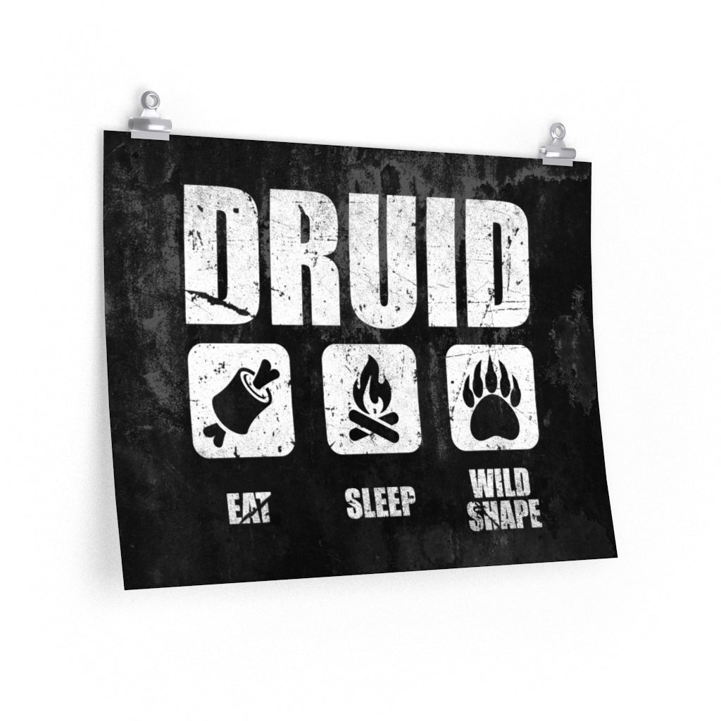 DRUID Eat Sleep Wild Shape - Poster