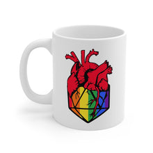 Load image into Gallery viewer, D20 Heart Rainbow - Double Sided Mug