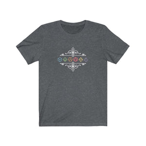 Polyhedral Dice Rainbow Icons - DND T-Shirt