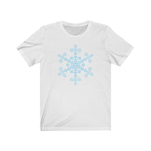Load image into Gallery viewer, Snowflake Blue Polyhedral Dice - DND T-Shirt