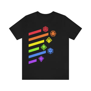 Big Flying Dice Rainbow - DND T-Shirt