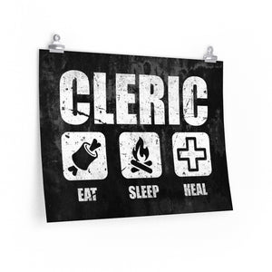 CLERIC Eat Sleep Heal - Poster