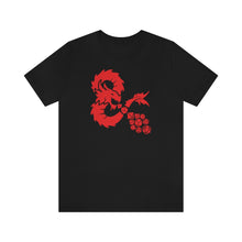 Load image into Gallery viewer, Ancient Dragon Red Dice Flame - DND T-Shirt