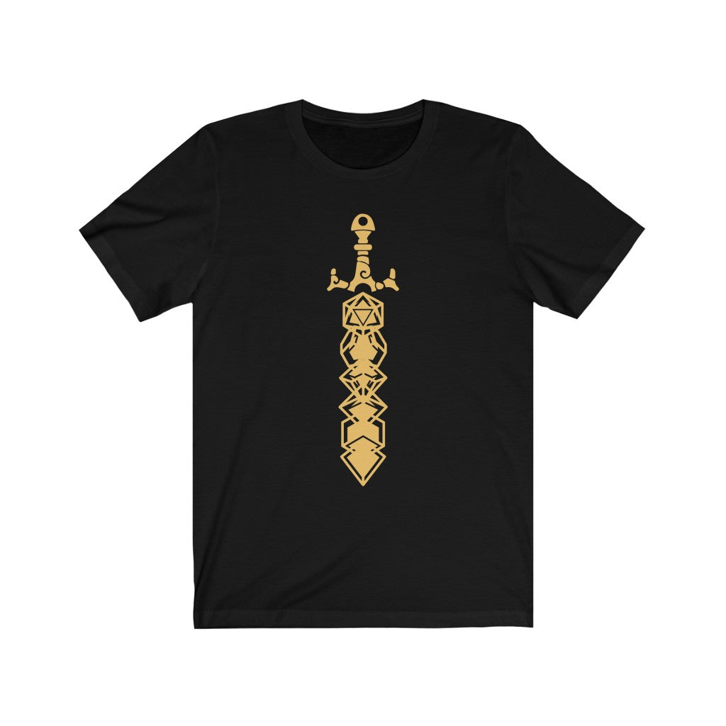 Gold Dice Sword - DND T-Shirt