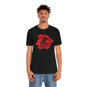 Dungeon Dragon Gate Smoke Red - DND T-Shirt