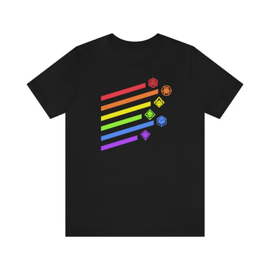 Flying Dice Rainbow - DND T-Shirt