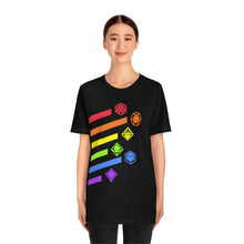 Load image into Gallery viewer, Big Flying Dice Rainbow - DND T-Shirt