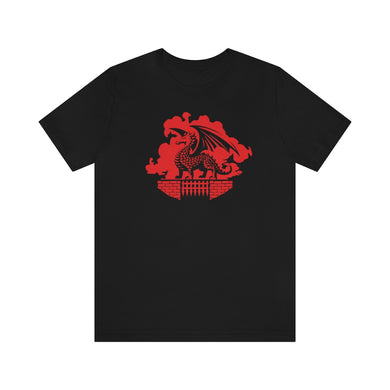 Dungeon Dragon Gate Smoke Red - DND T-Shirt