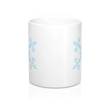 Load image into Gallery viewer, Snowflake Blue Polyhedral Dice - Double Sided Mug