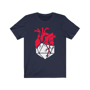 D20 Heart R/B - DND T-Shirt