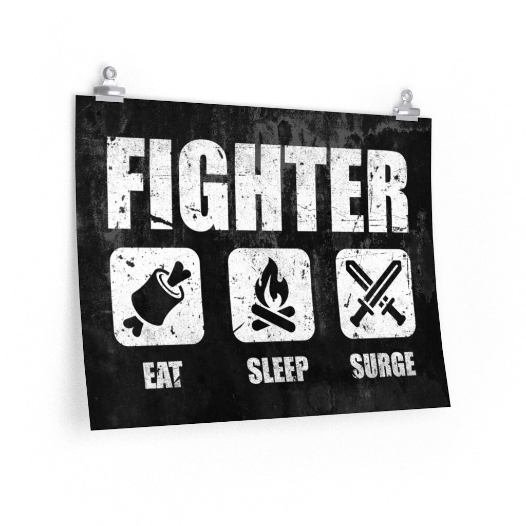 FIGHTER Eat Sleep Surge - Poster