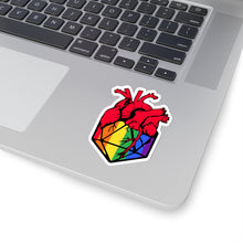 Load image into Gallery viewer, D20 Heart Rainbow - Sticker