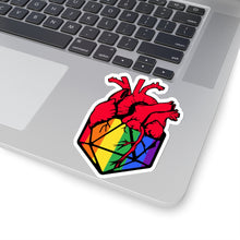 Load image into Gallery viewer, D20 Heart Rainbow - Sticker