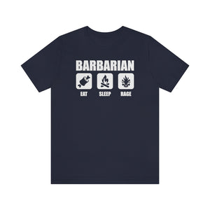 BARBARIAN Eat Sleep Rage - DND T-Shirt