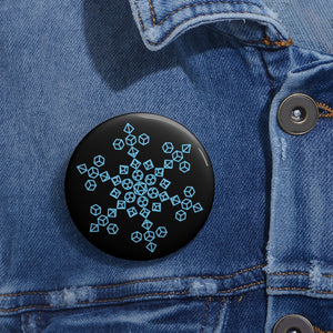 Dice Snowflake - Pin Button