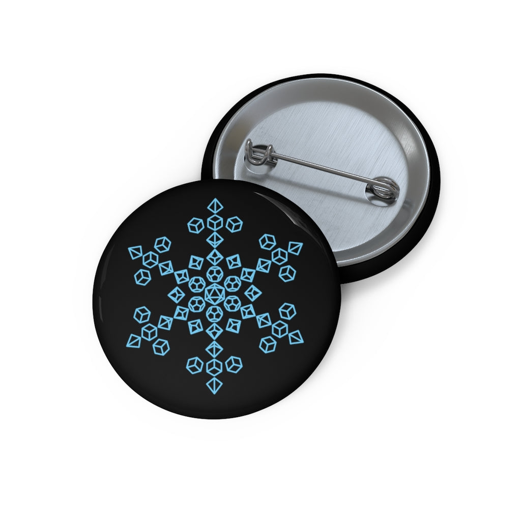 Dice Snowflake - Pin Button