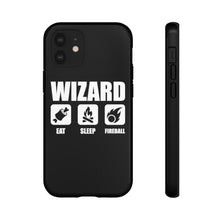 Load image into Gallery viewer, WIZARD Eat Sleep Fireball - iPhone &amp; Samsung Tough Cases