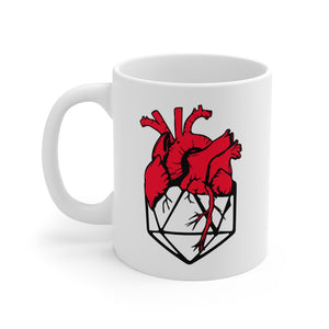 D20 Heart R/B - Double Sided Mug