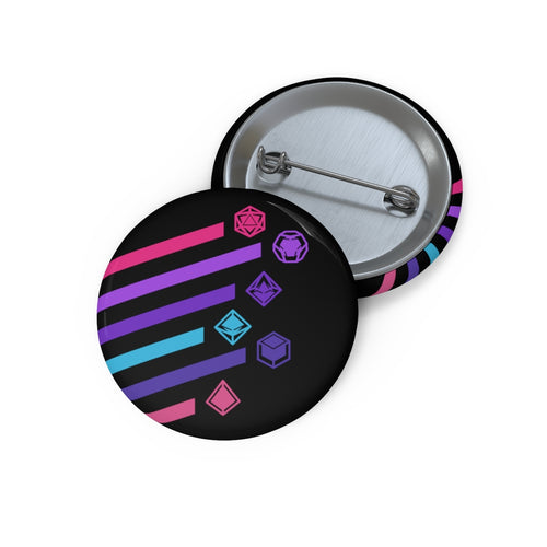 Cyberpunk Dice Rainbow - Pin Button
