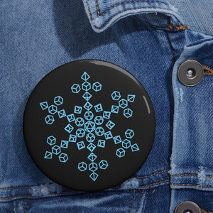 Dice Snowflake - Pin Button