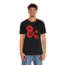 Load image into Gallery viewer, Ancient Dragon Red Dice Flame - DND T-Shirt