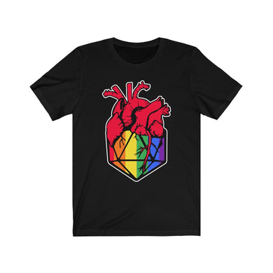 D20 Heart Rainbow - DND T-Shirt