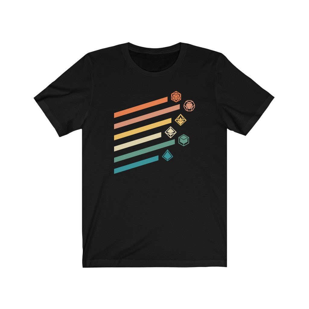 Retro Dice Rainbow - DND T-Shirt