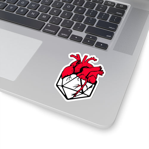 D20 Heart - Sticker