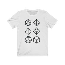 Load image into Gallery viewer, Polyhedral Dice Icons - DND T-Shirt