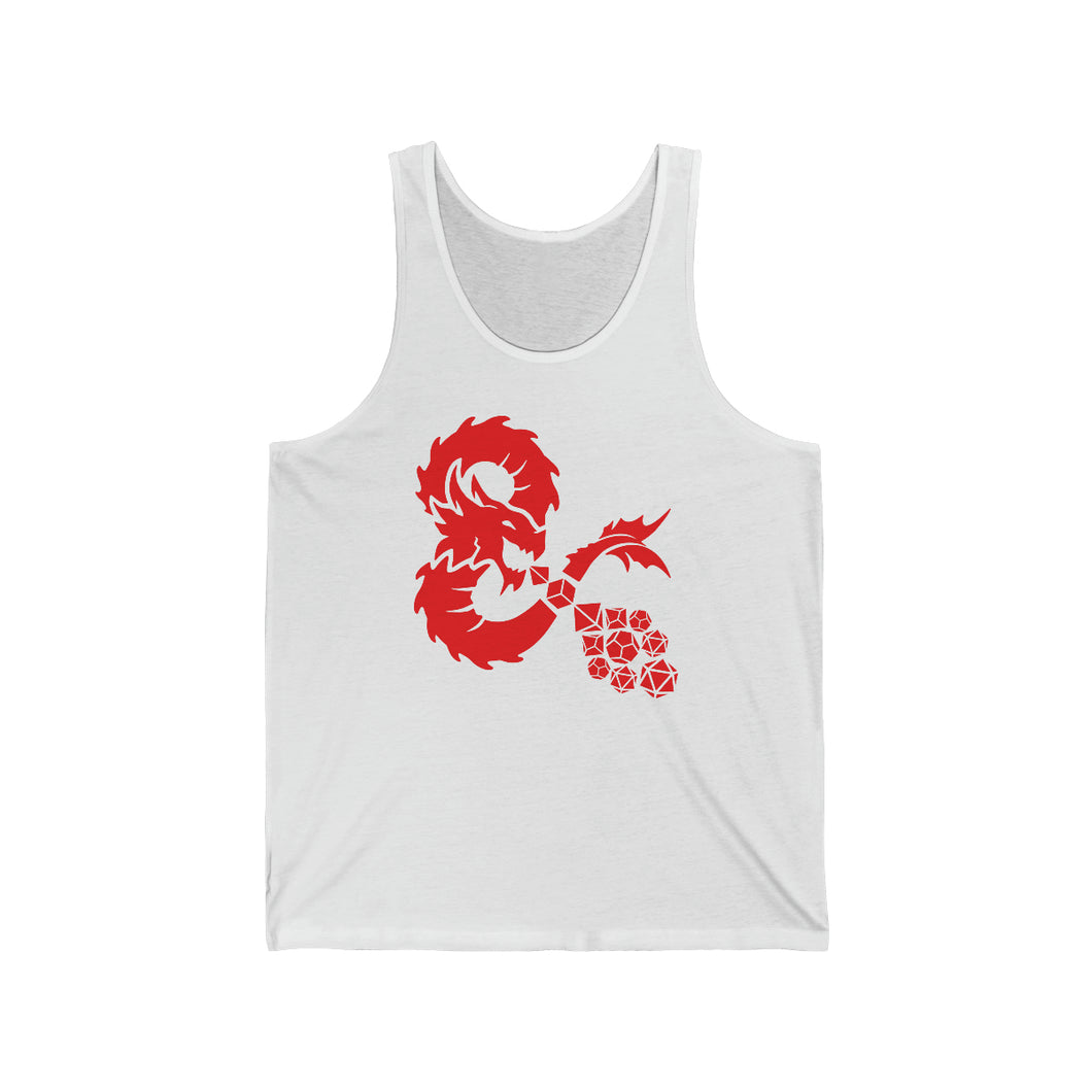 Ancient Dragon Red Dice Flame - DND Tank Top