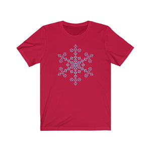 Snowflake Blue Polyhedral Dice - DND T-Shirt